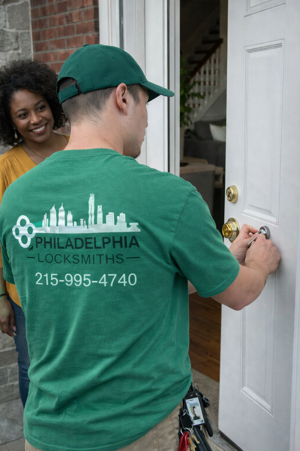 Philadelphia Locksmiths unlocking a door in Philadelphia